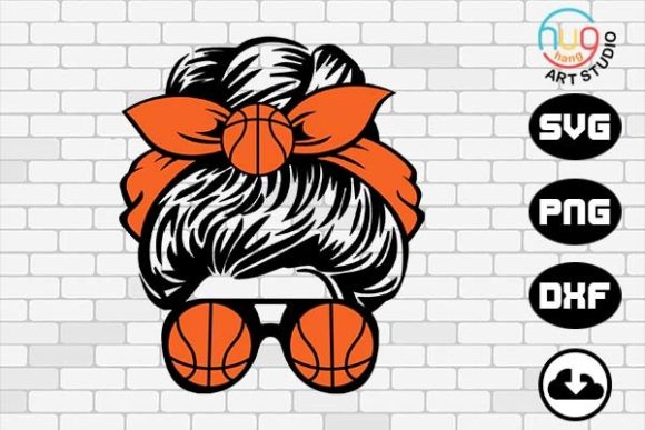 Basketball Mom Life, Messy Bun: Graphics for Crafts