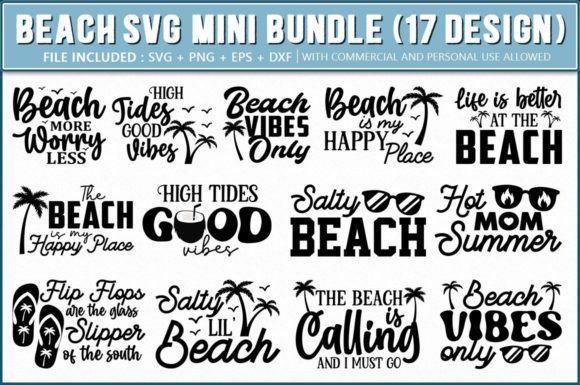 Beach SVG Mini Bundle: Graphics for Crafts