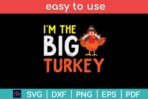 Big Turkey Cute Thanksgiving Family Mom Graphics for Crafts