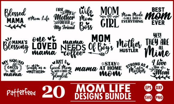 Mothers Day SVG Bundle: Graphics for Crafts