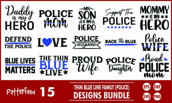 Thin Blue Line Police SVG: Graphics for Crafts